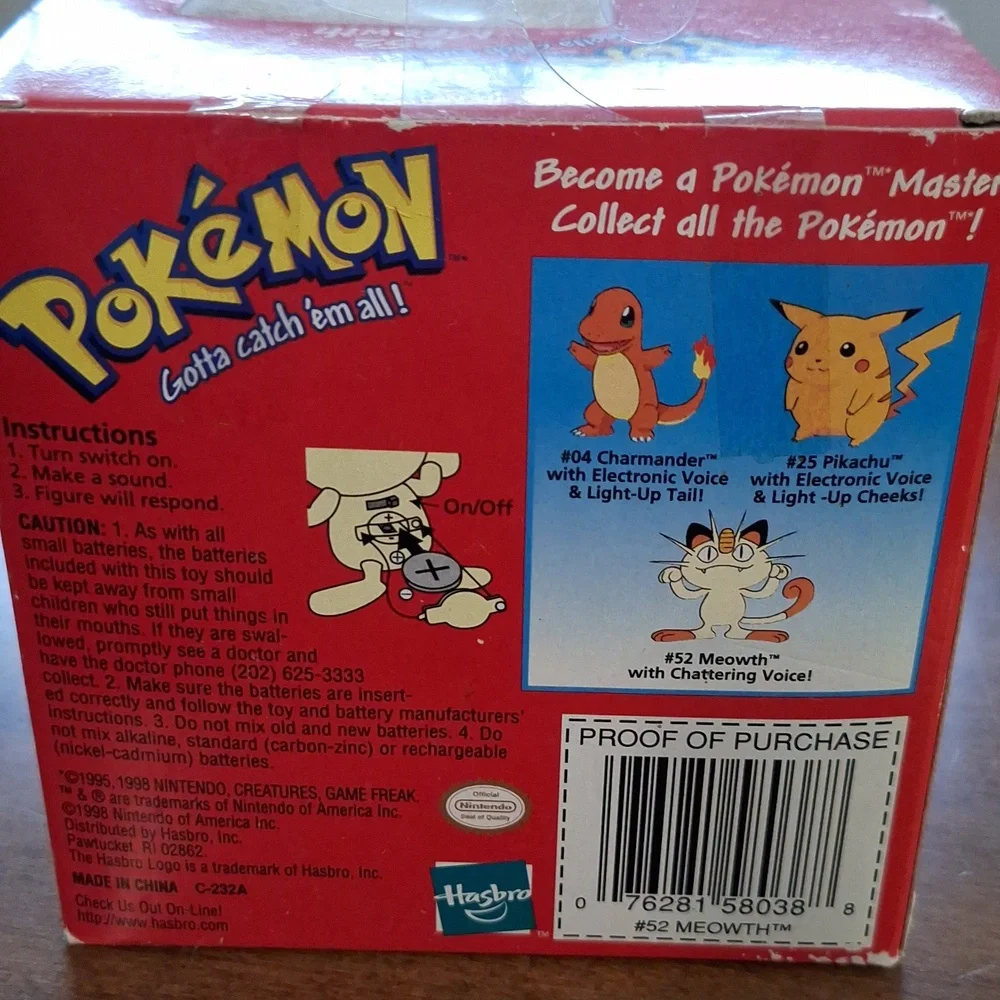 Pokemon Meowth Interactive Toy with Red and Yellow Packaging - Picture 2 of 4